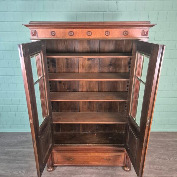 Vitrine Servieskast Jugendstil 1900 Noten - Afbeelding 9