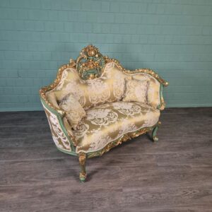 Bank Sofa Goud-Creme Barokstijl 1,50 m