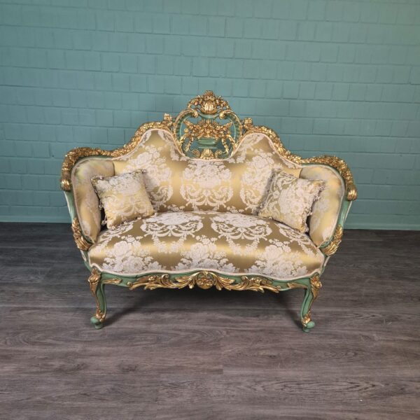 Bank Sofa Goud-Creme Barokstijl 1,50 m - Afbeelding 2