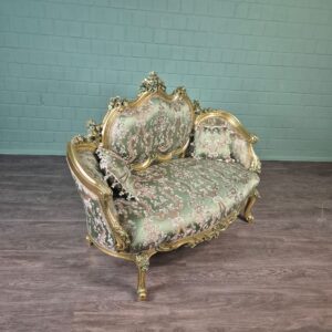 Bank Sofa Goud-Groen Barokstijl 1,50 m