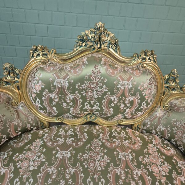 Bank Sofa Goud-Groen Barokstijl 1,50 m - Afbeelding 14