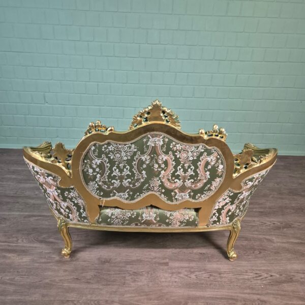 Bank Sofa Goud-Groen Barokstijl 1,50 m - Afbeelding 8