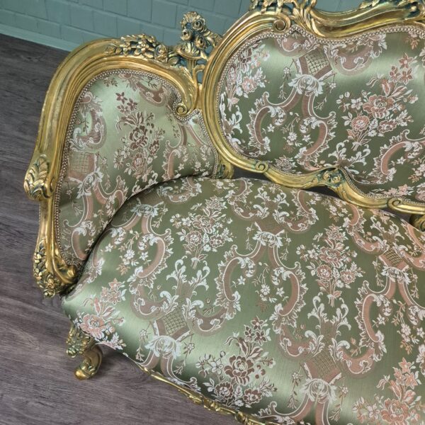 Bank Sofa Goud-Groen Barokstijl 1,50 m - Afbeelding 12