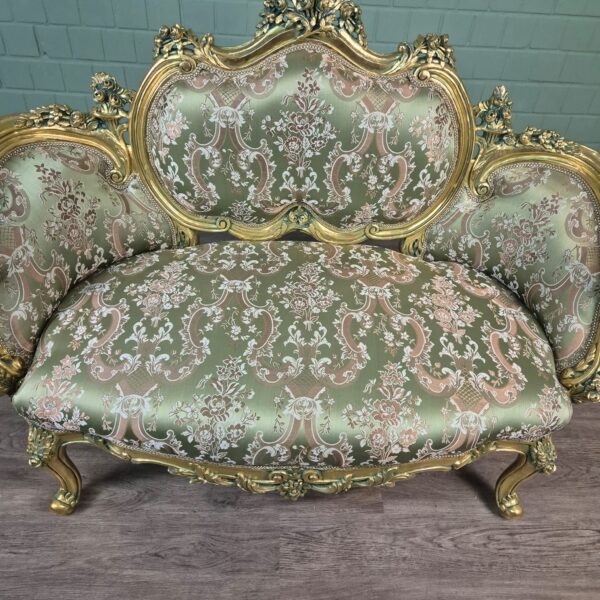 Bank Sofa Goud-Groen Barokstijl 1,50 m - Afbeelding 13