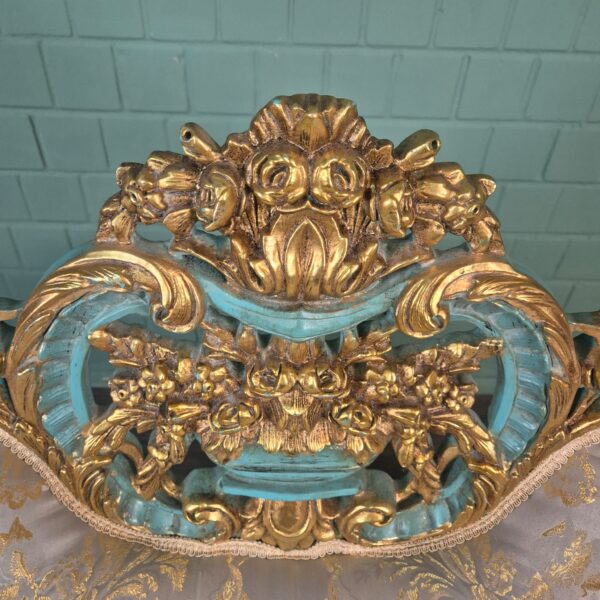 Bank Sofa Goud-IJsblauw Barokstijl 1,50 m - Afbeelding 12