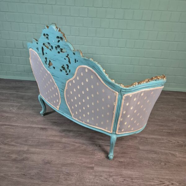 Bank Sofa Goud-IJsblauw Barokstijl 1,50 m - Afbeelding 6