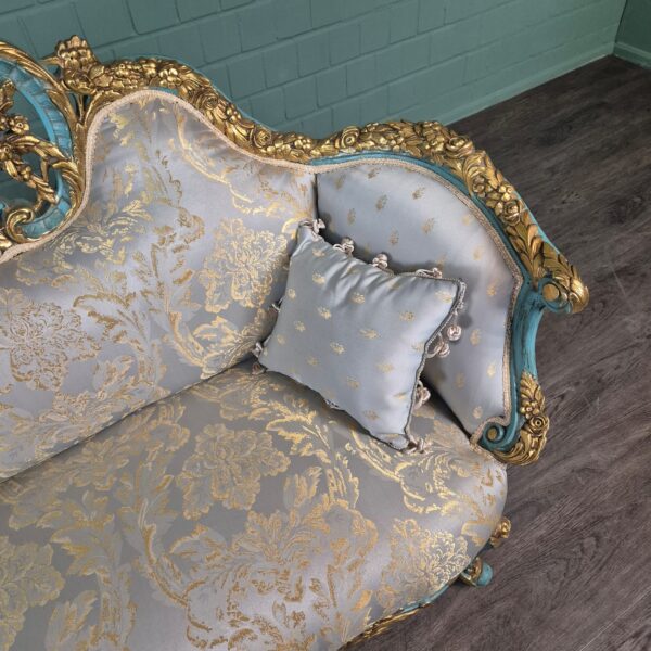 Bank Sofa Goud-IJsblauw Barokstijl 1,50 m - Afbeelding 17