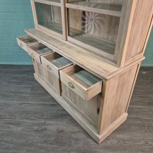 Vitrine Boekenkast Teak 1,65 m - Afbeelding 17