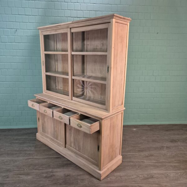 Vitrine Boekenkast Teak 1,65 m - Afbeelding 16