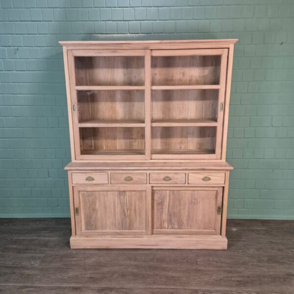Vitrine Boekenkast Teak 1,65 m - Afbeelding 2