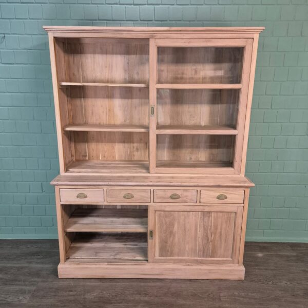 Vitrine Boekenkast Teak 1,65 m - Afbeelding 11