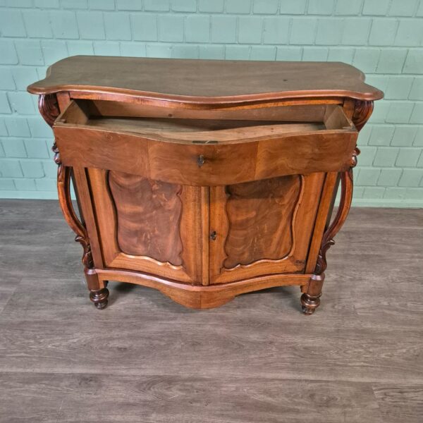 Commode Penantkastje Biedermeier 1850 Mahonie - Afbeelding 9