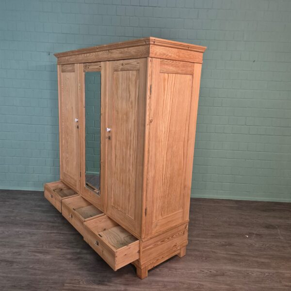 Kast Kledingkast Jugendstil 1900 Grenen - Afbeelding 14