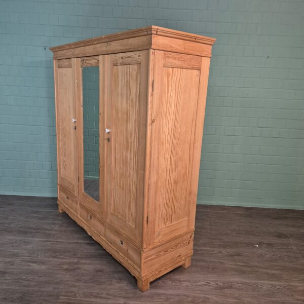 Kast Kledingkast Jugendstil 1900 Grenen - Afbeelding 2