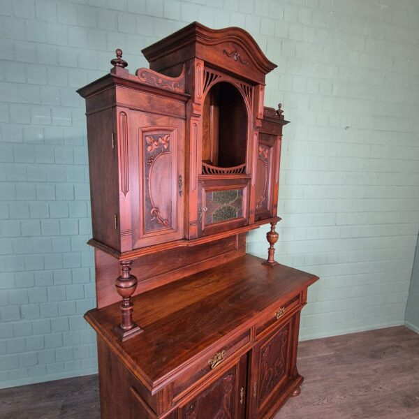 Buffetkast Kast Jugendstil 1910 Noten - Afbeelding 12