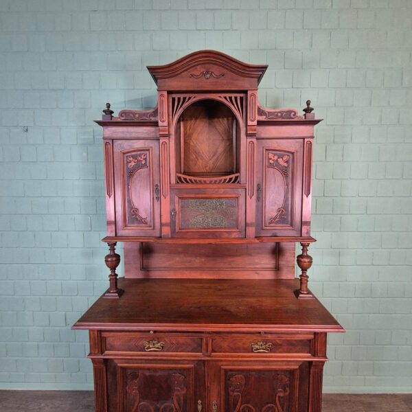 Buffetkast Kast Jugendstil 1910 Noten - Afbeelding 5