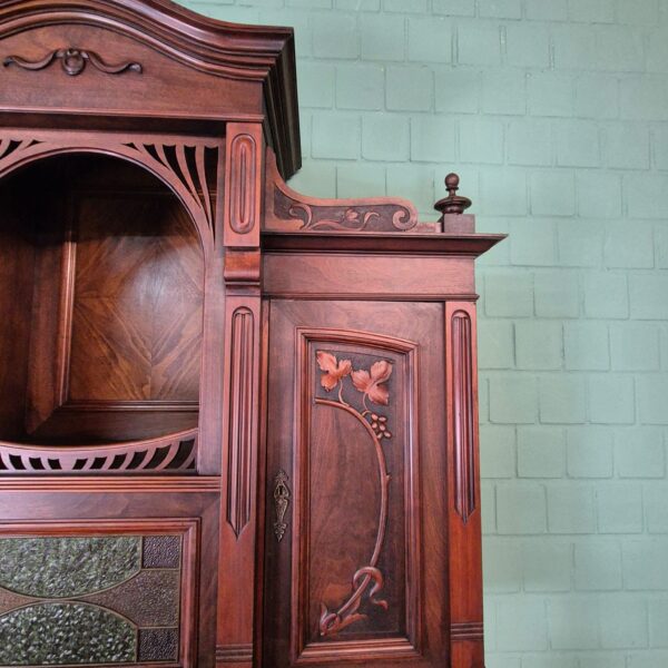 Buffetkast Kast Jugendstil 1910 Noten - Afbeelding 6