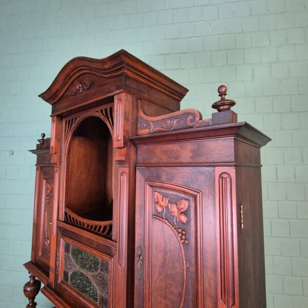 Buffetkast Kast Jugendstil 1910 Noten - Afbeelding 4