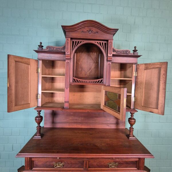 Buffetkast Kast Jugendstil 1910 Noten - Afbeelding 14