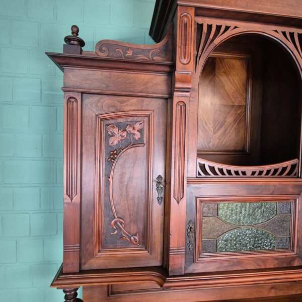 Buffetkast Kast Jugendstil 1910 Noten - Afbeelding 8