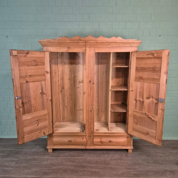Kast Kledingkast Biedermeier 1850 Grenen - Afbeelding 9