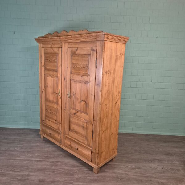 Kast Kledingkast Biedermeier 1850 Grenen - Afbeelding 3