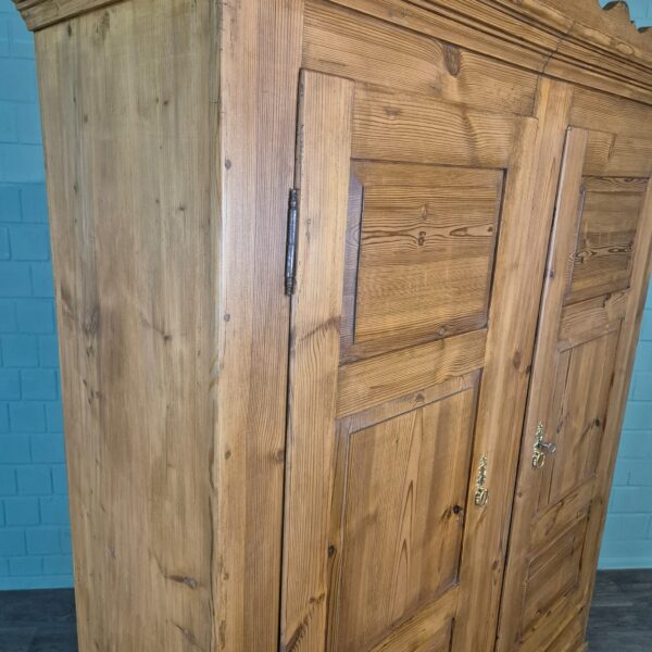 Kast Kledingkast Biedermeier 1850 Grenen - Afbeelding 4