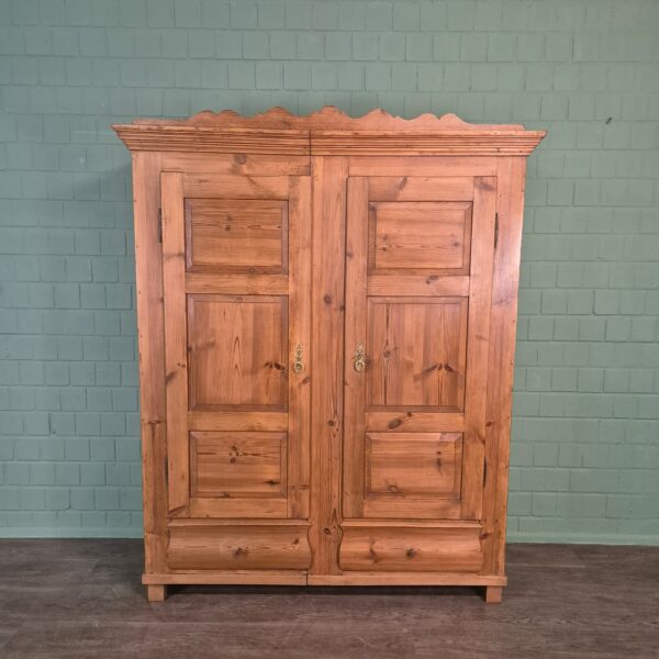 Kast Kledingkast Biedermeier 1850 Grenen - Afbeelding 2