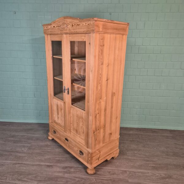 Vitrine Servieskast Jugendstil 1900 Grenen - Afbeelding 3