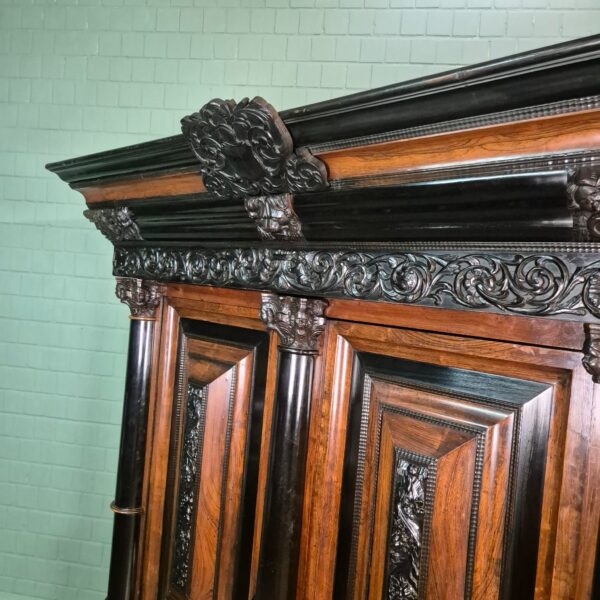 Hollandse Barokkast 1800 Palissander - Afbeelding 17