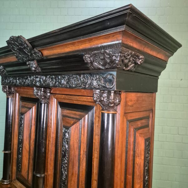 Hollandse Barokkast 1800 Palissander - Afbeelding 16