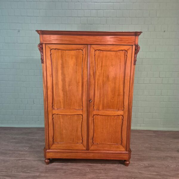 Kast Kledingkast Biedermeier 1850 Mahonie - Afbeelding 2