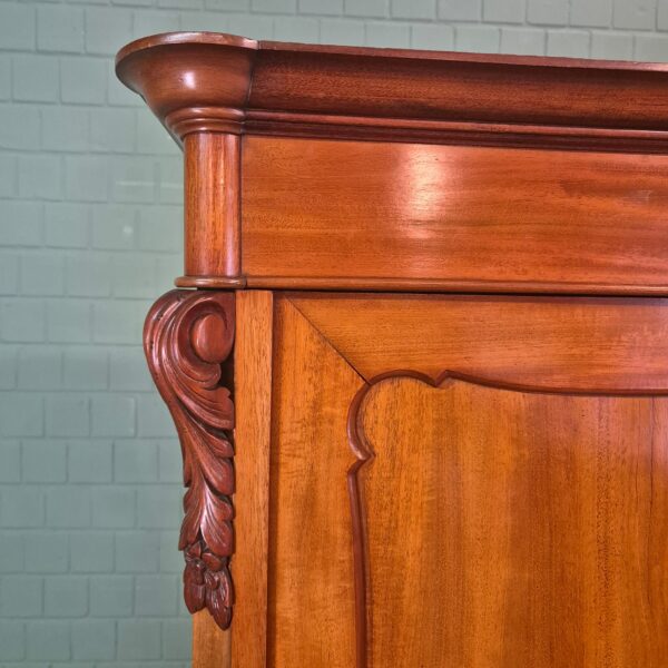 Kast Kledingkast Biedermeier 1850 Mahonie - Afbeelding 4