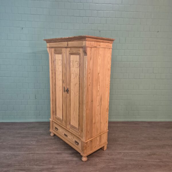 Kast Kledingkast Jugendstil 1900 Grenen - Afbeelding 3