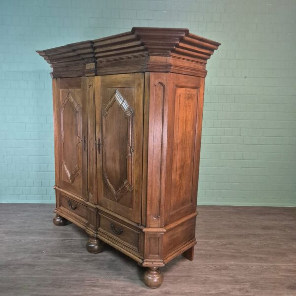 Kast Kledingkast Barok 1780 Eiken - Afbeelding 3