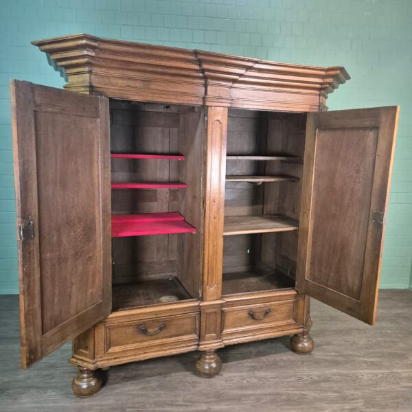 Kast Kledingkast Barok 1780 Eiken - Afbeelding 15