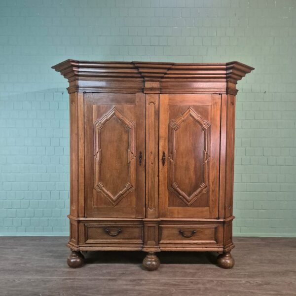 Kast Kledingkast Barok 1780 Eiken - Afbeelding 2