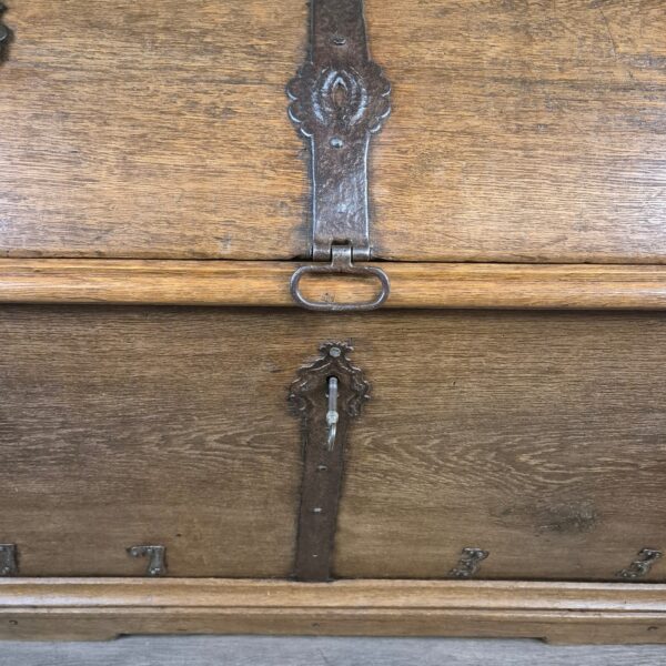 Dekenkist Kist Barok 1733 Eiken - Afbeelding 9