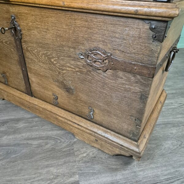 Dekenkist Kist Barok 1733 Eiken - Afbeelding 12