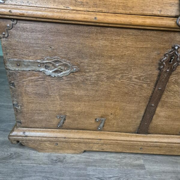 Dekenkist Kist Barok 1733 Eiken - Afbeelding 8
