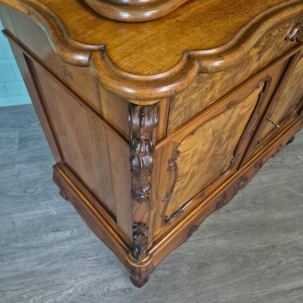 Vitrine Servieskast Louis Philippe 1880 Mahonie - Afbeelding 6