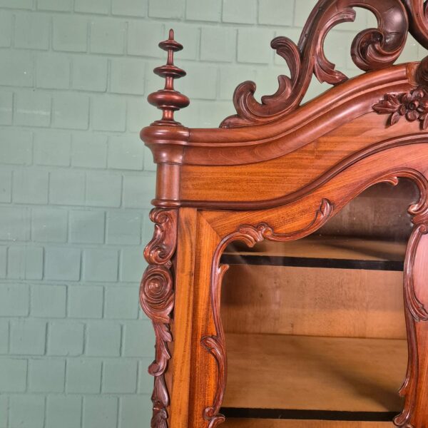 Vitrine Servieskast Louis Philippe 1880 Mahonie - Afbeelding 15
