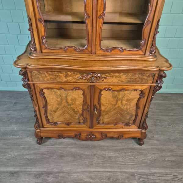 Vitrine Servieskast Louis Philippe 1880 Mahonie - Afbeelding 10