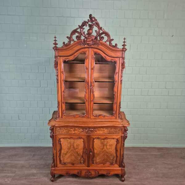 Vitrine Servieskast Louis Philippe 1880 Mahonie - Afbeelding 2