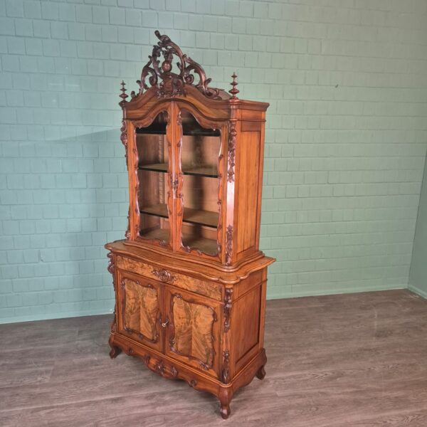 Vitrine Servieskast Louis Philippe 1880 Mahonie - Afbeelding 3