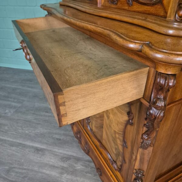 Vitrine Servieskast Louis Philippe 1880 Mahonie - Afbeelding 23