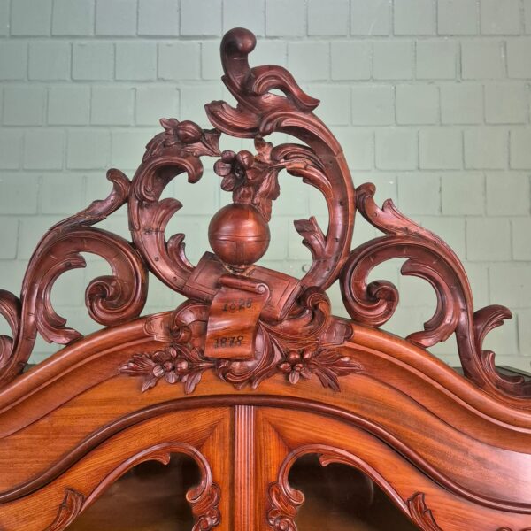 Vitrine Servieskast Louis Philippe 1880 Mahonie - Afbeelding 13