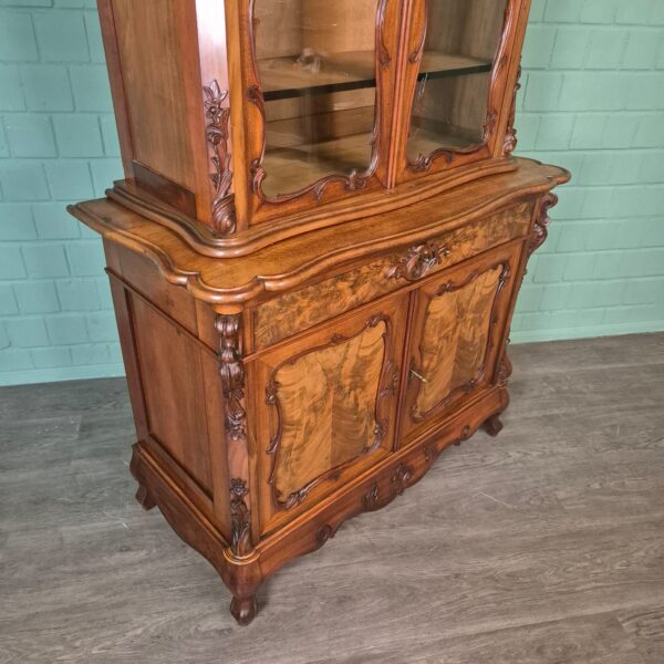 Vitrine Servieskast Louis Philippe 1880 Mahonie - Afbeelding 5