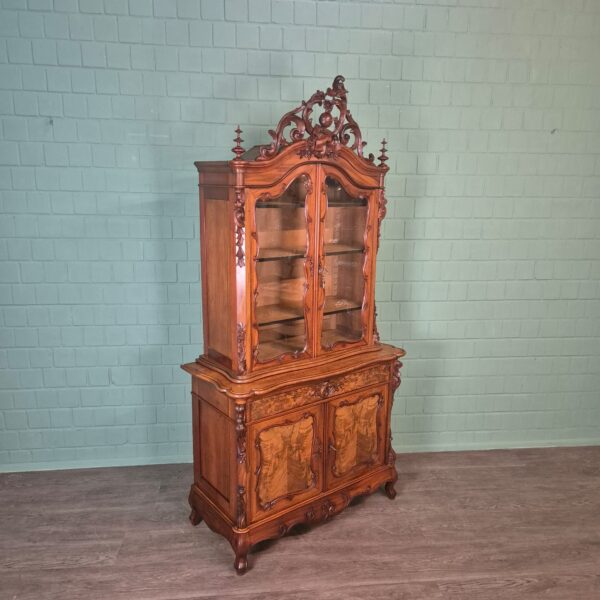 Vitrine Servieskast Louis Philippe 1880 Mahonie