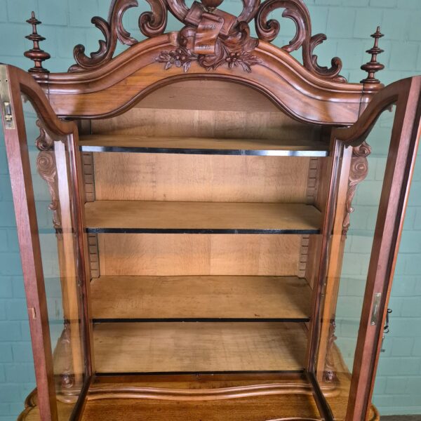 Vitrine Servieskast Louis Philippe 1880 Mahonie - Afbeelding 18